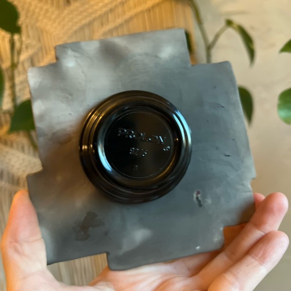 Vintage Japanese Prolon Ikebana Flower Frog • Ceramic Raku-Style Kenzan Holder - Picture 6 of 8